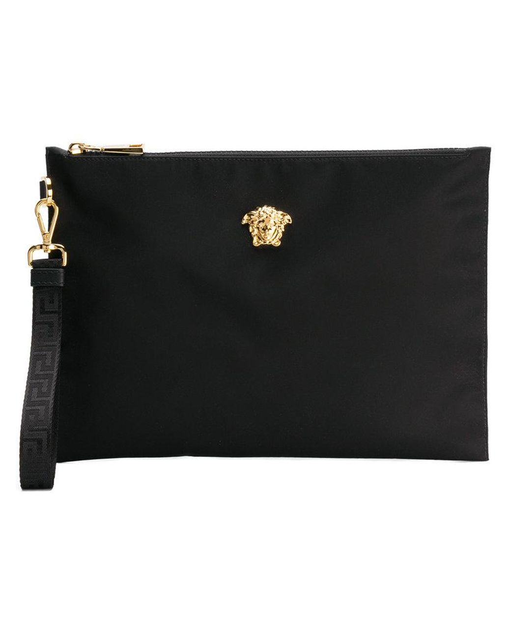 Versace Medusa Head Clutch Bag in Black for Men | Lyst