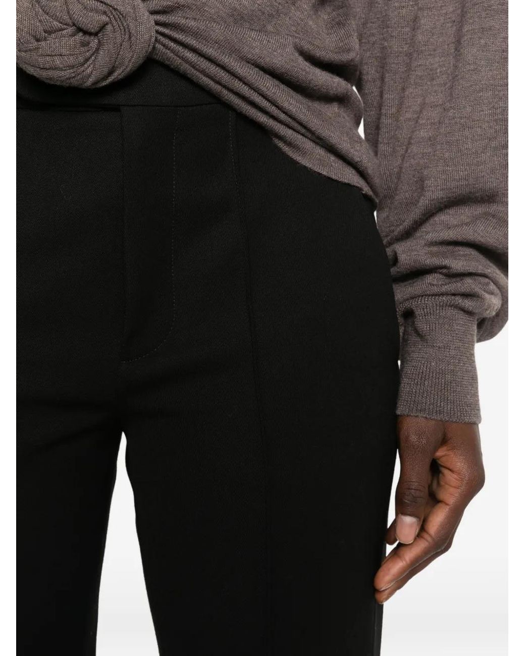 Seafarer Black Vienna Stirrup-Cuff Tailored Trousers