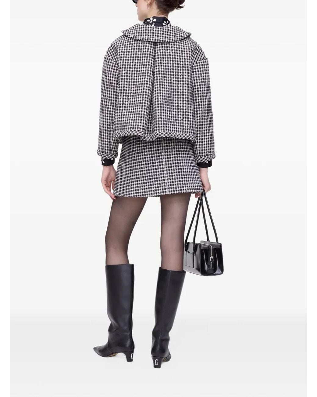 Marc Jacobs Gray Gingham Tweed Jacket