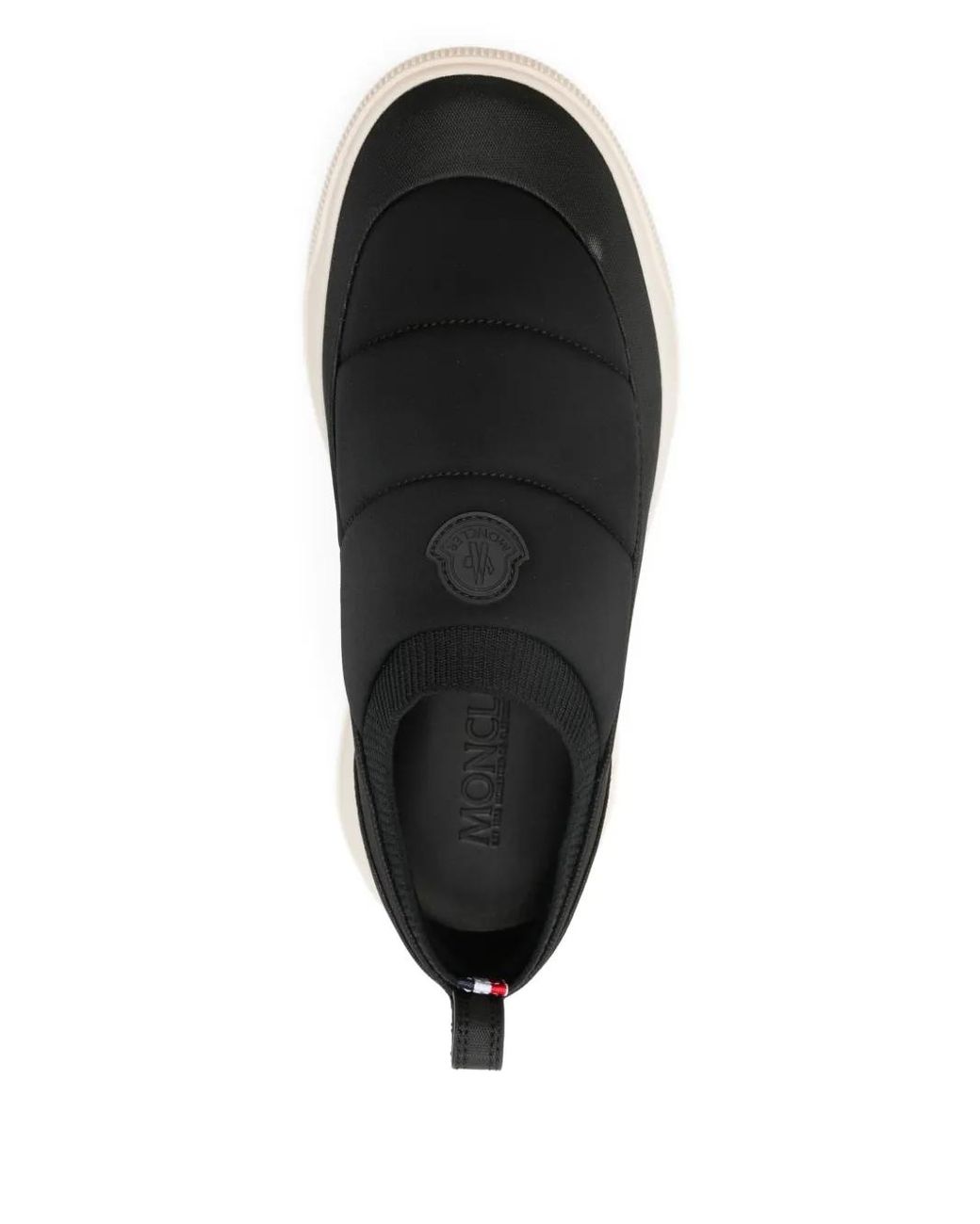 Moncler Black Sports Shoes With Logo Patch for men