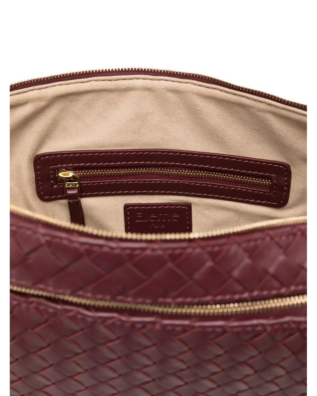 Elleme Purple Large Trousse Leather Shoulder Bag