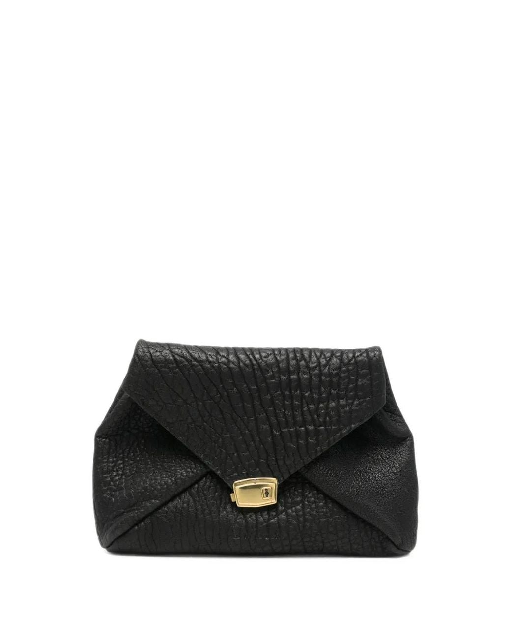 UN TÈ DA MATTI Black Stregatto Envelope Clutch Bag