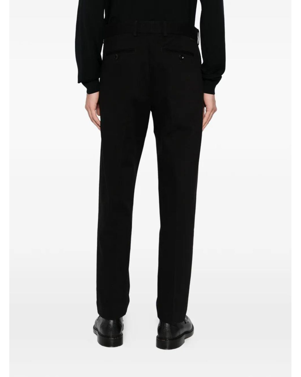 Tom Ford Black Brushed Cotton Drill Chino Pants for men