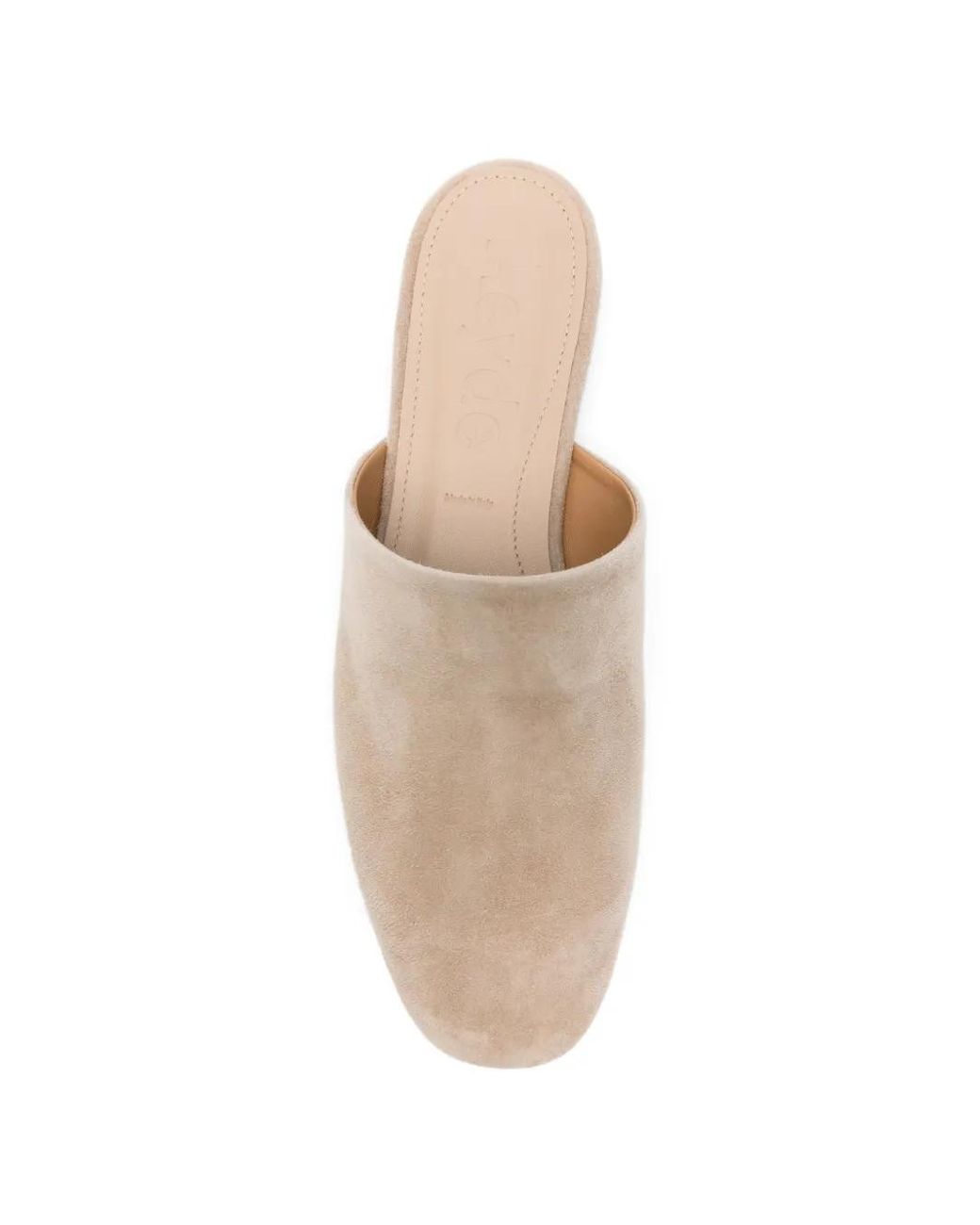 Aeyde White Rega Round-Toe Mules