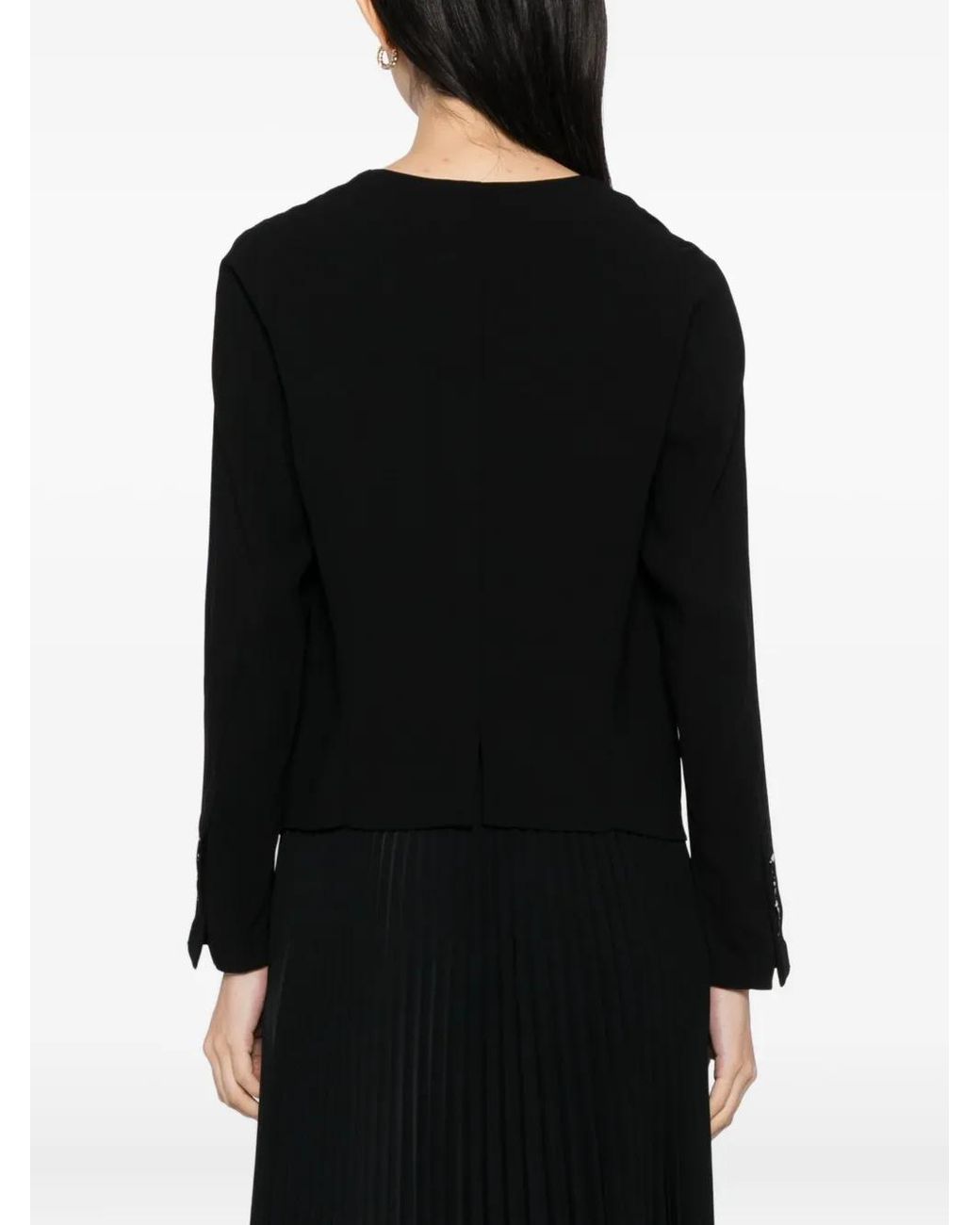 Agnes B. Black Button-Up Blouse