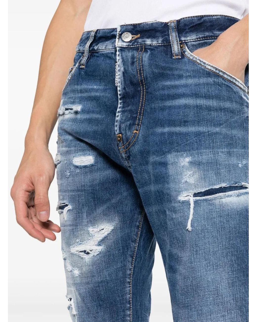 DSquared² Blue Cotton Denim Jeans for men