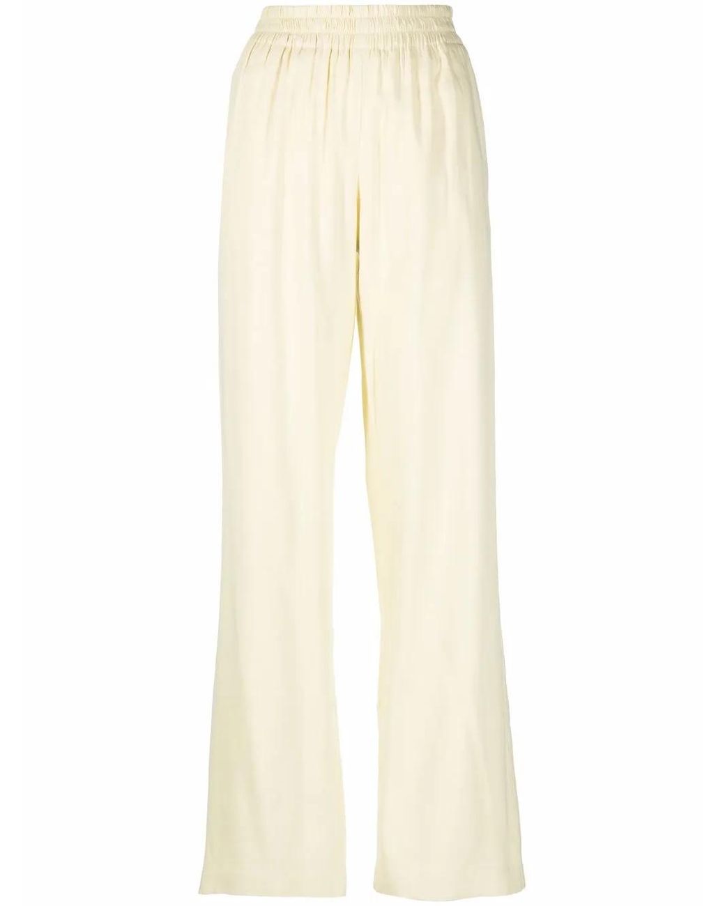 Golden Goose Deluxe Brand White Brittany Wide-Leg Trousers
