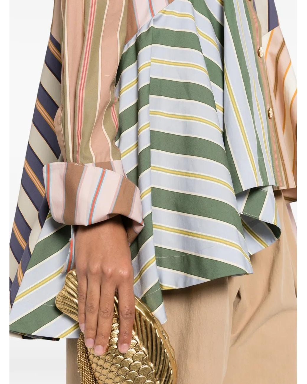 Zimmermann White Clash Striped Shirt