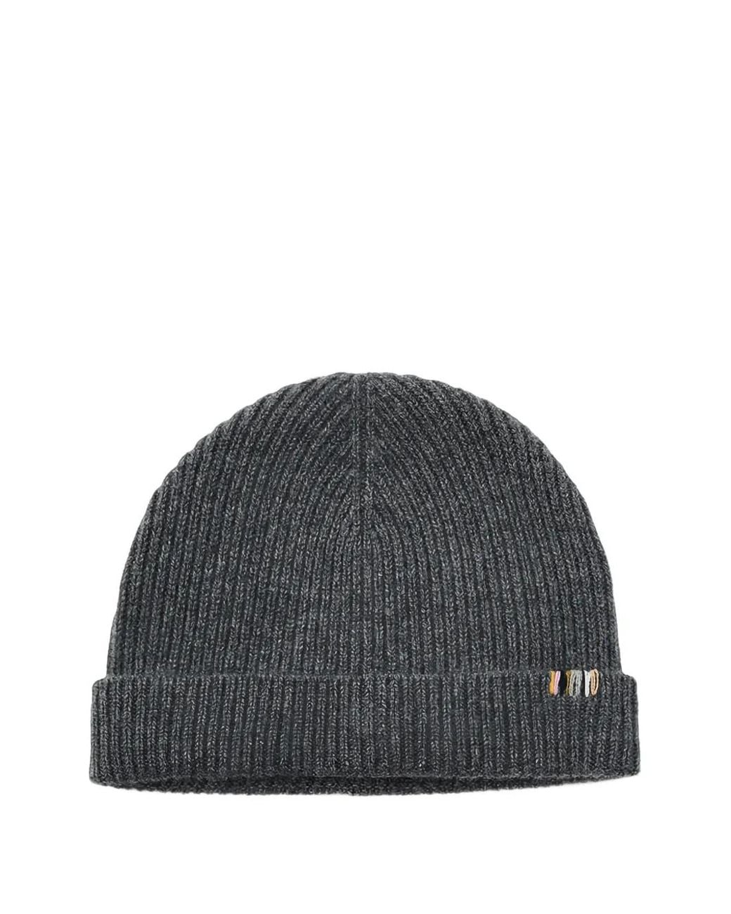 Extreme Cashmere Gray Ribbed-Knit Beanie Hat