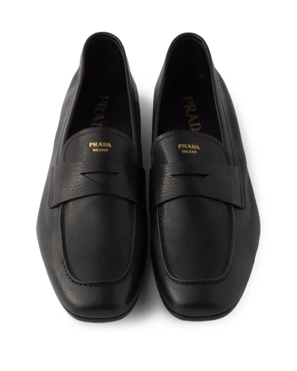 Prada Black Leather Loafers for men