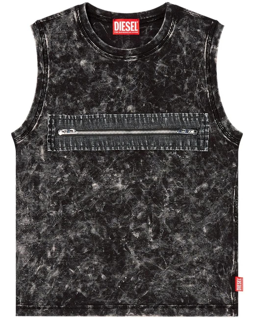 DIESEL Black T-Arted Tank Top
