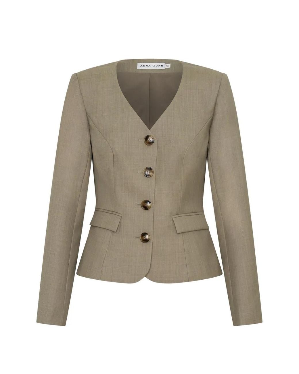 Anna Quan Green Alvar V-Neck Jacket
