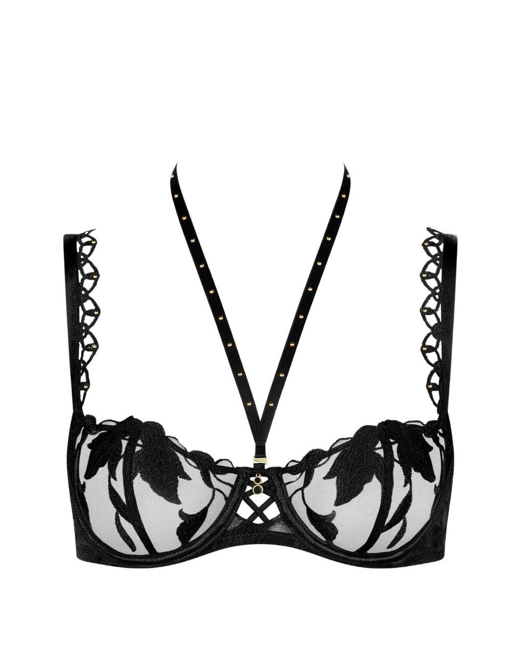 Aubade Black Embroidered Underwired Bra