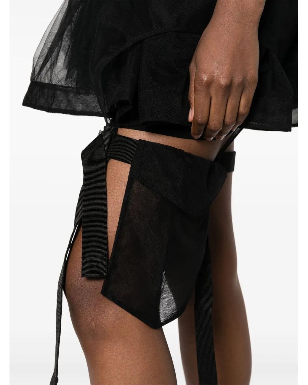 Simone Rocha Black Sleeveless Sheer Top