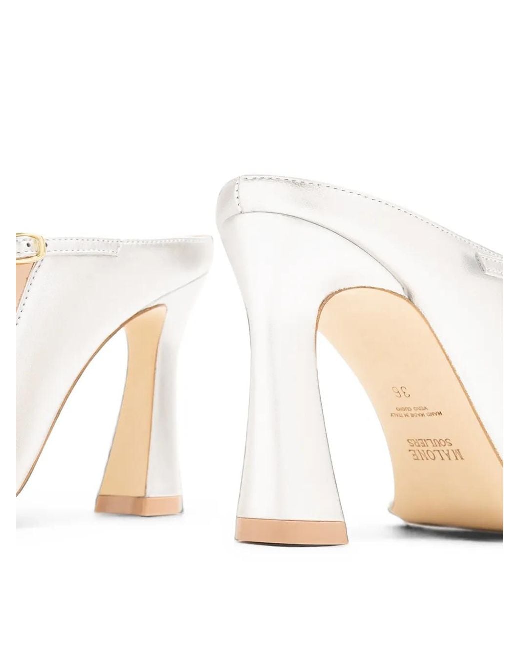 Malone Souliers White Sandales Rania À Boucle