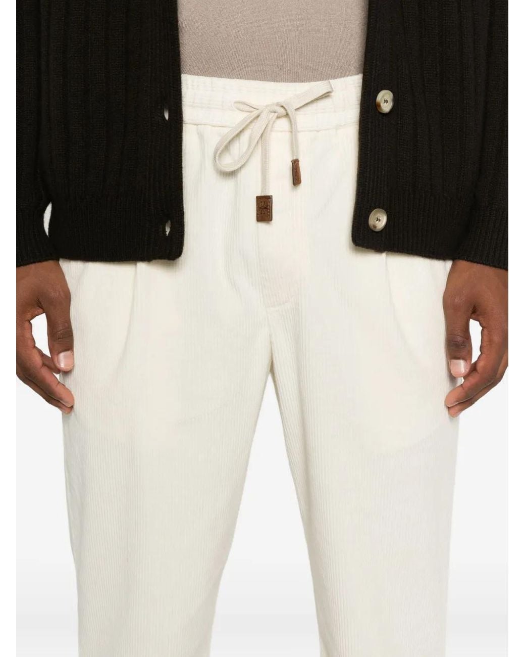 Jacob Cohen White Daniel Trousers for men