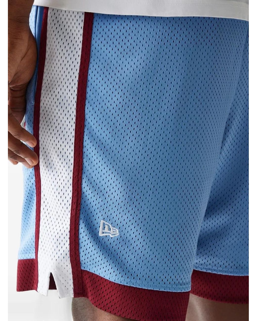 KTZ Blue Phillies Mlb Logo-Embroidered Mesh Shorts for men