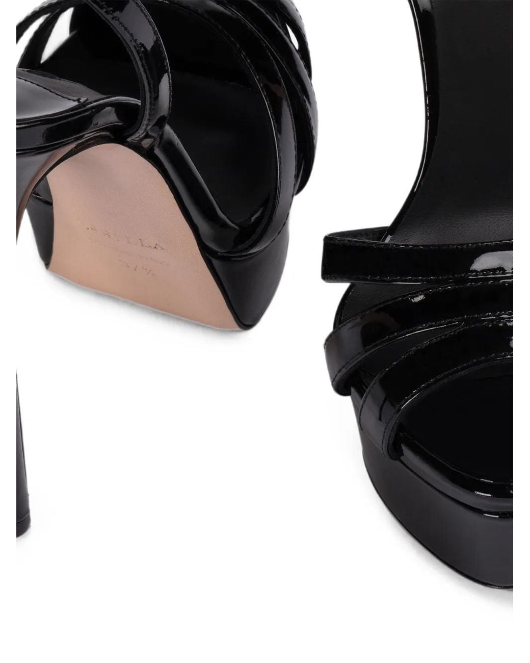 Le Silla Black Lola Platform Sandals