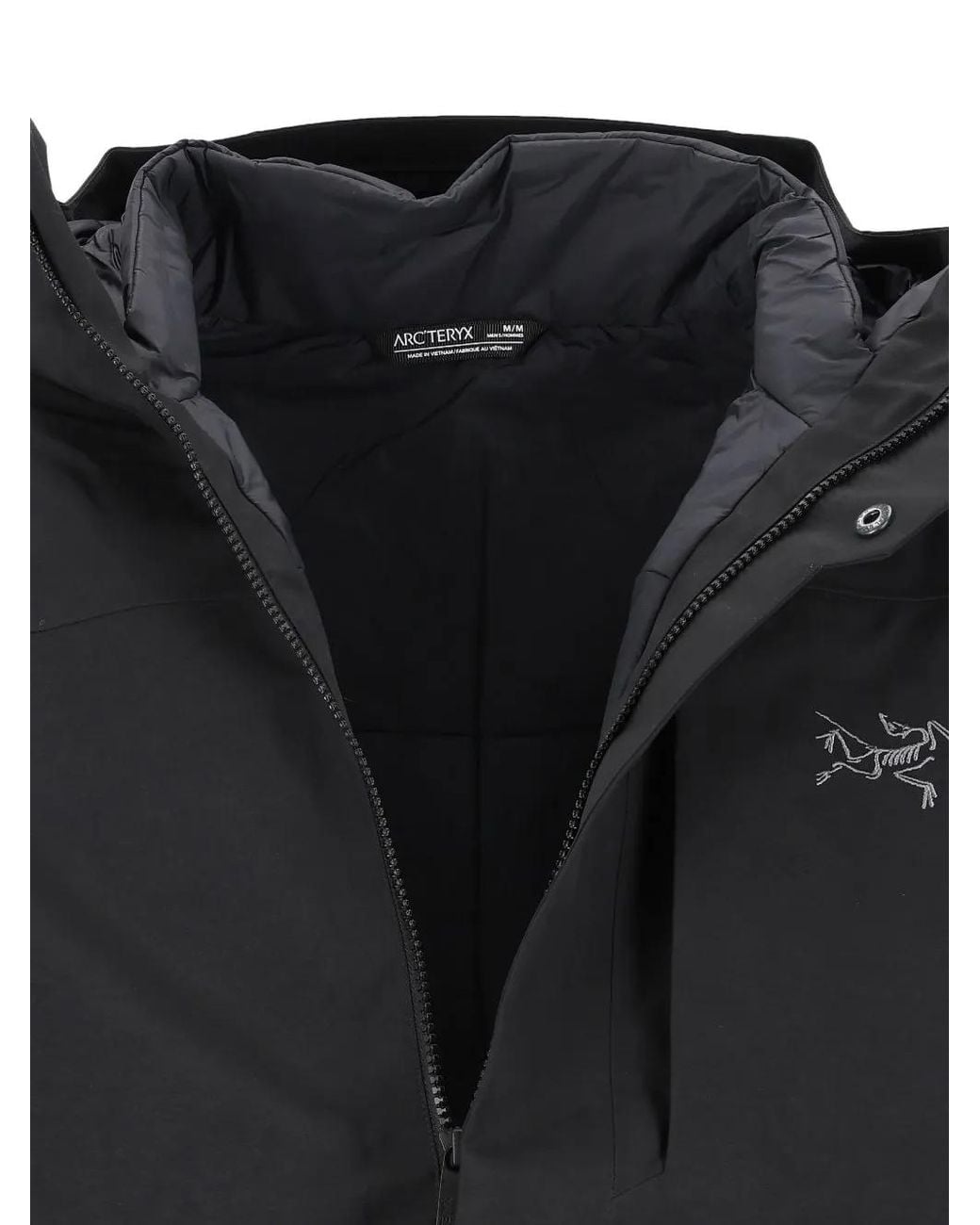 Arc'teryx Black Hooded Padded Jacket for men