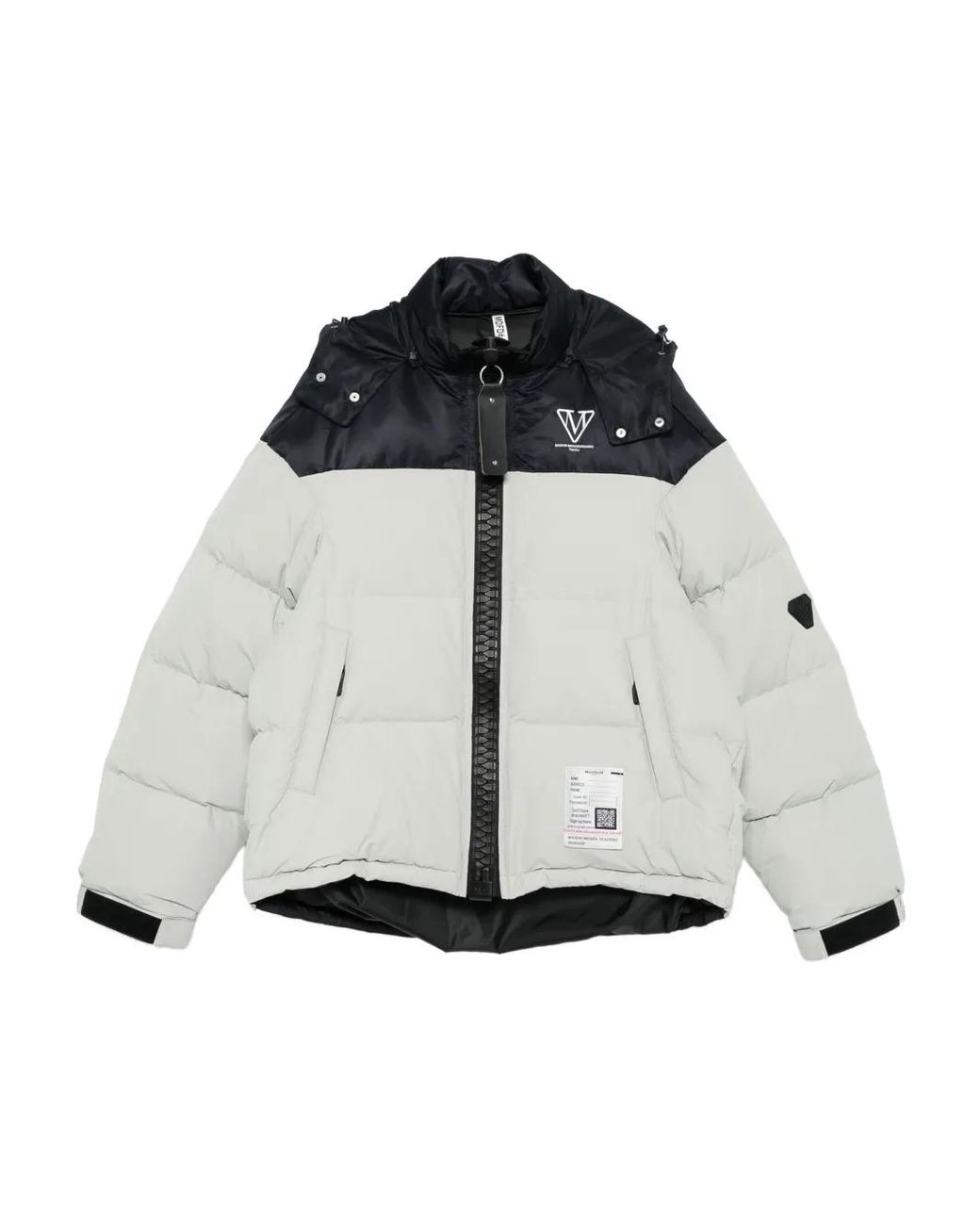 Maison Mihara Yasuhiro White Colour-Blocked Padded Coat for men