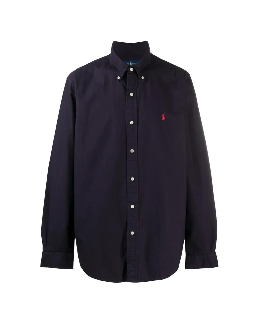 Polo Ralph Lauren Blue Button-Down Embroidered-Logo Shirt for men