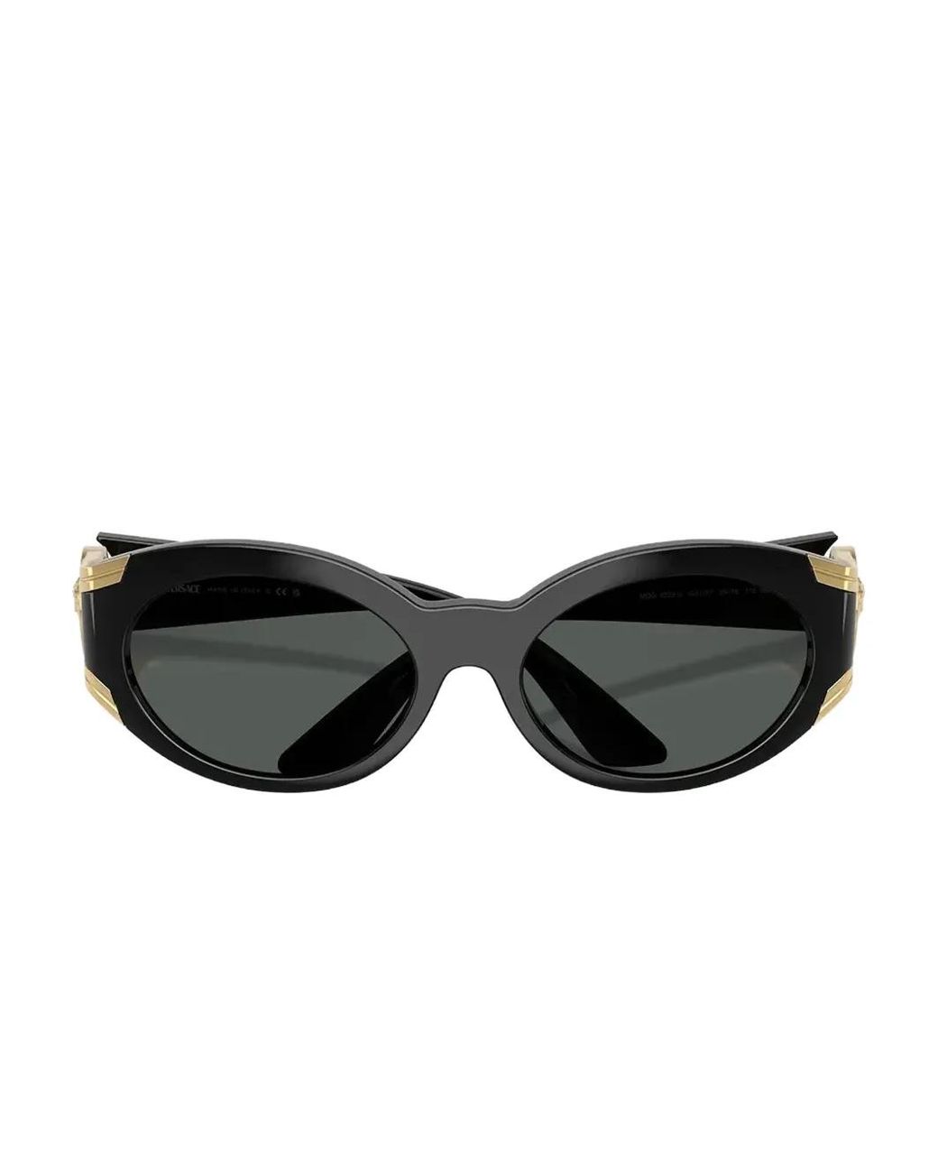 Versace Black Lunettes De Soleil À Monture Ovale