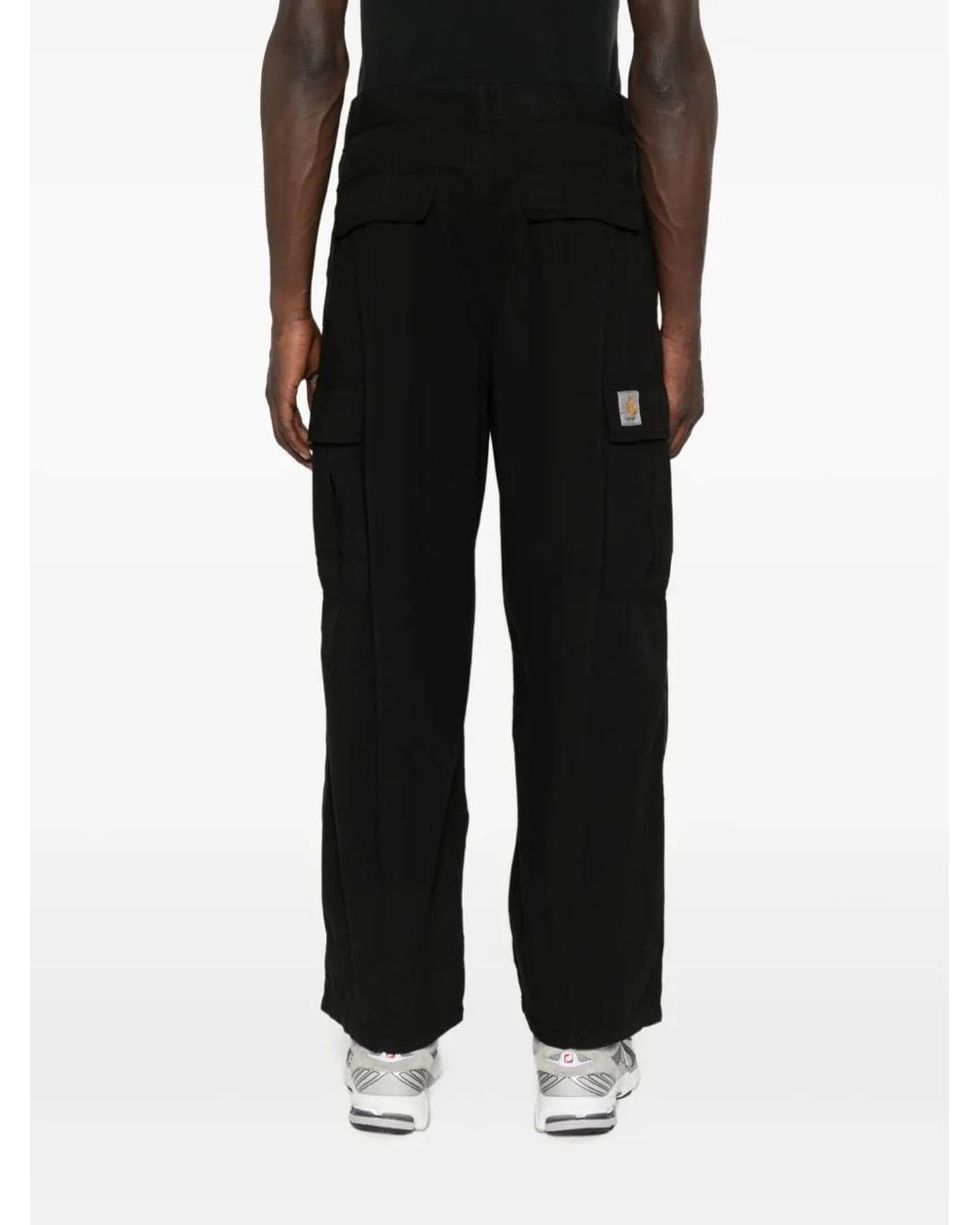 Carhartt Black Cole Cargo Pocket Trousers for men