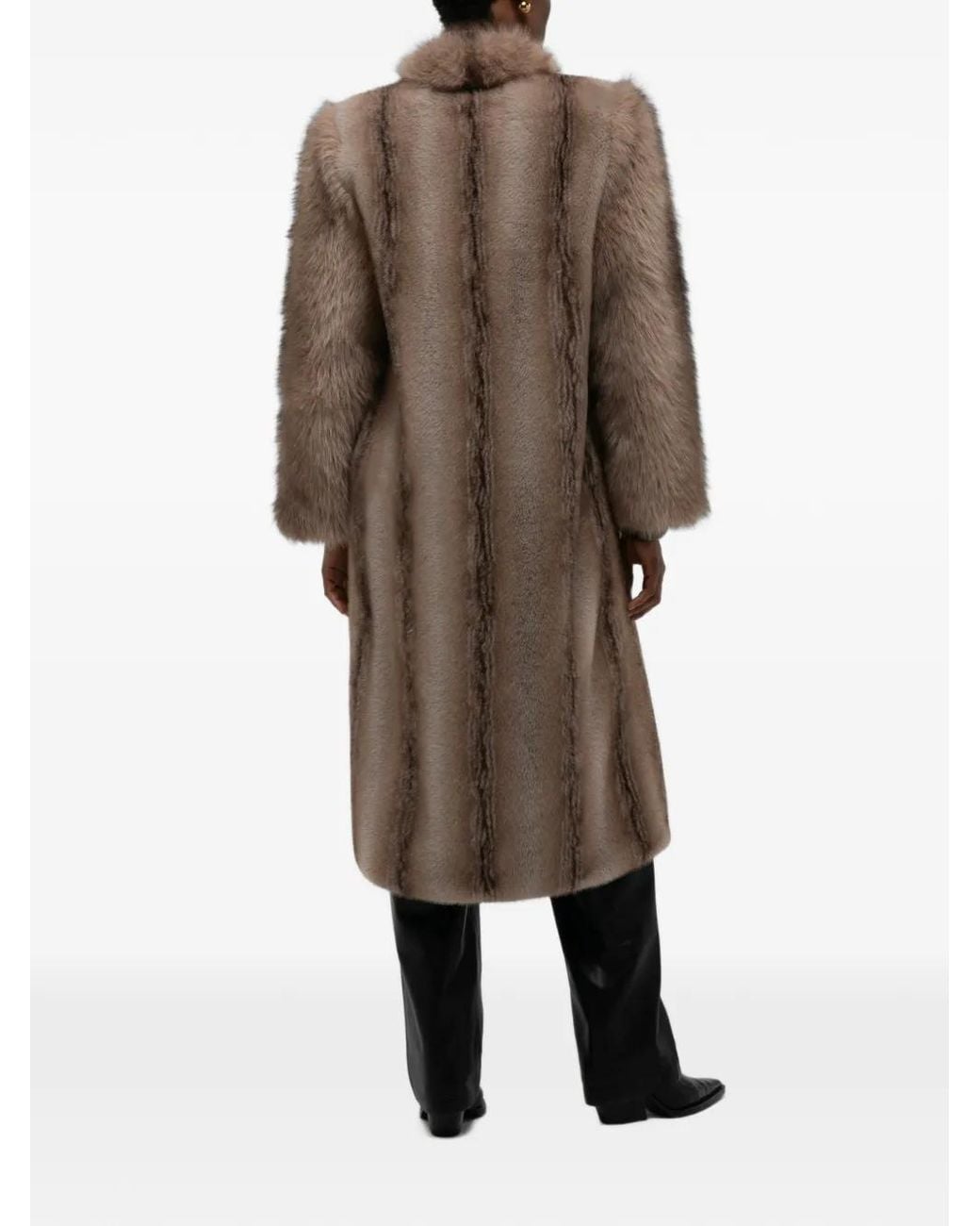 DUCIE Brown Betty Faux-Fur Coat