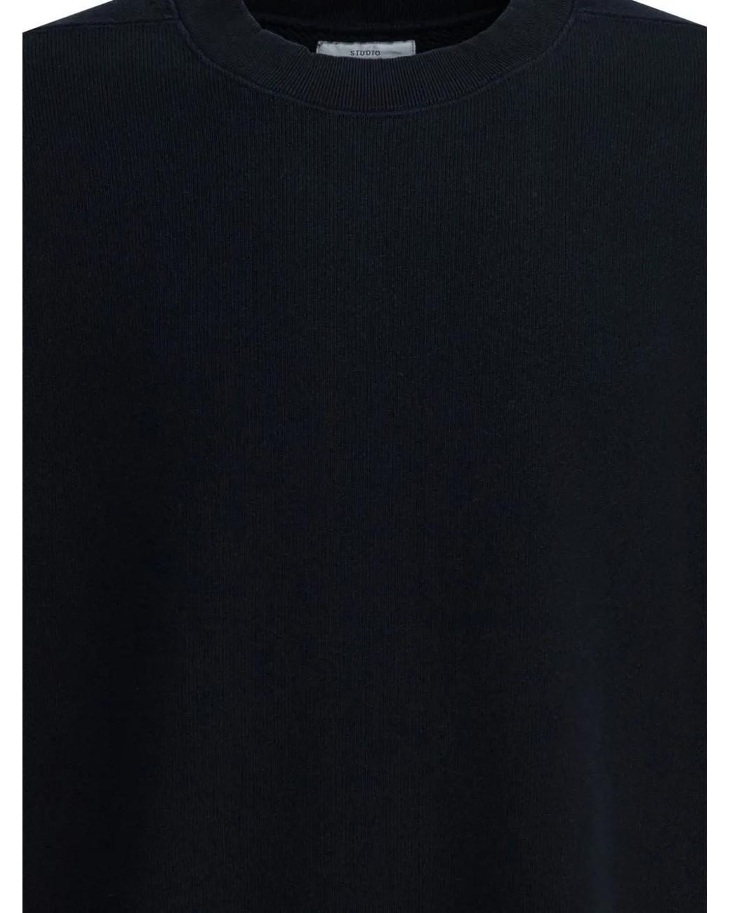 Beams Plus Blue Holly Crew-Neck Cotton Sweater for men