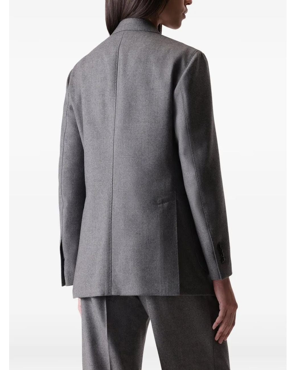Fortela Gray Bardot Double-Breasted Suit (Set Of Two)