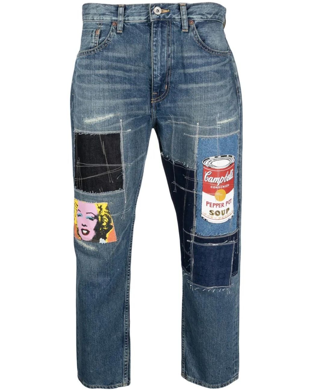 Junya Watanabe Jeans Mit Patchwork-Detail in Blue für Herren