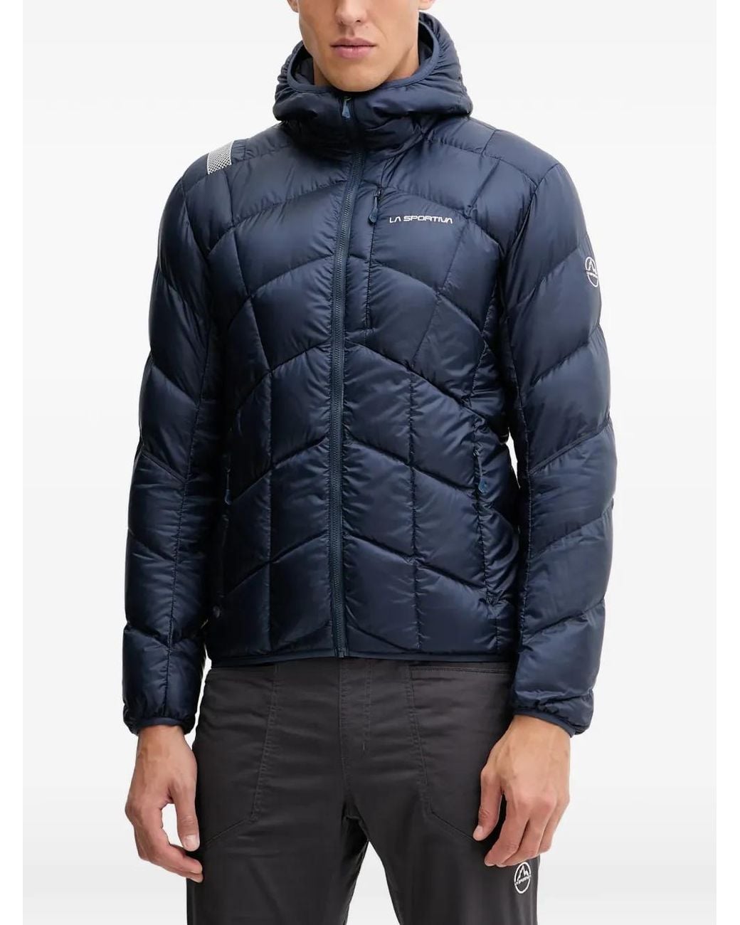 La Sportiva Blue Pinnacle Hooded Quilted Jacket for men