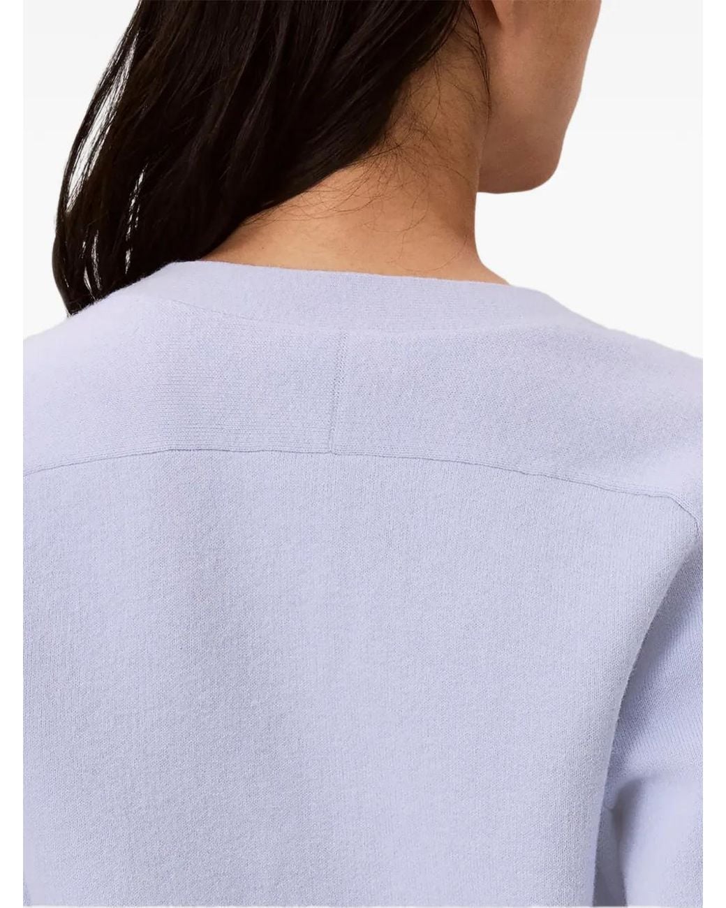 Calvin Klein Blue Logo-Patch V-Neck Cardigan