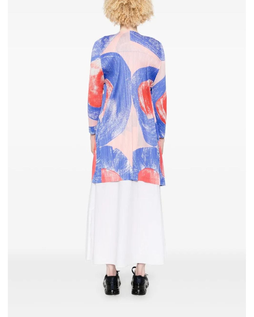 Pleats Please Issey Miyake Blue Backlight Coat