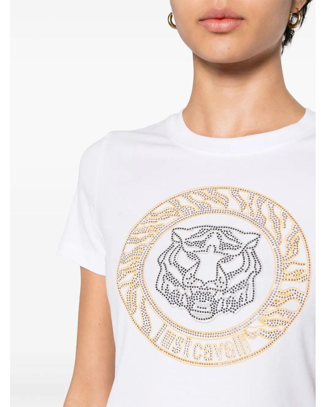 Just Cavalli White T-Shirts And Polos