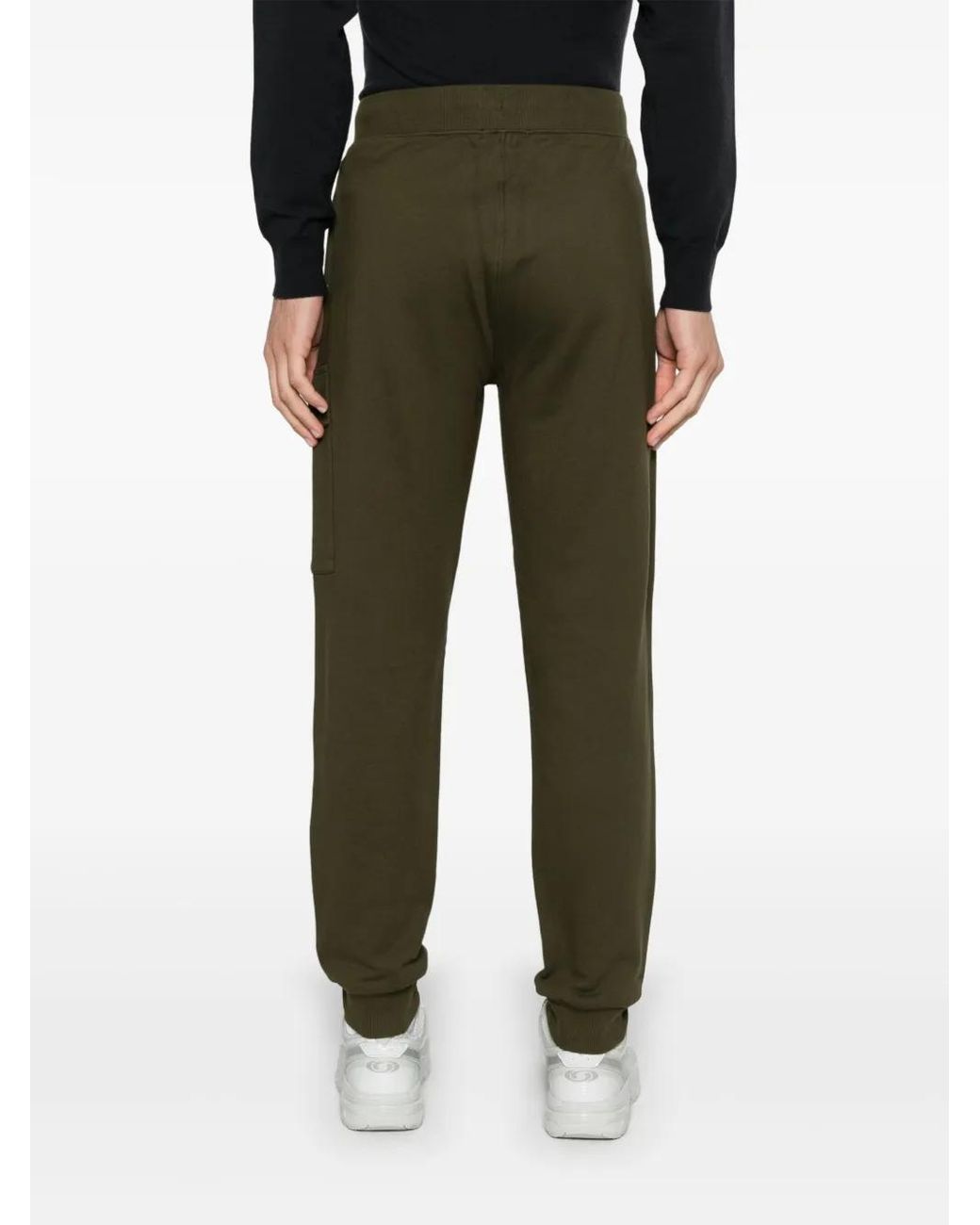 C P Company Green Lens-Detail Cargo Track Pants for men