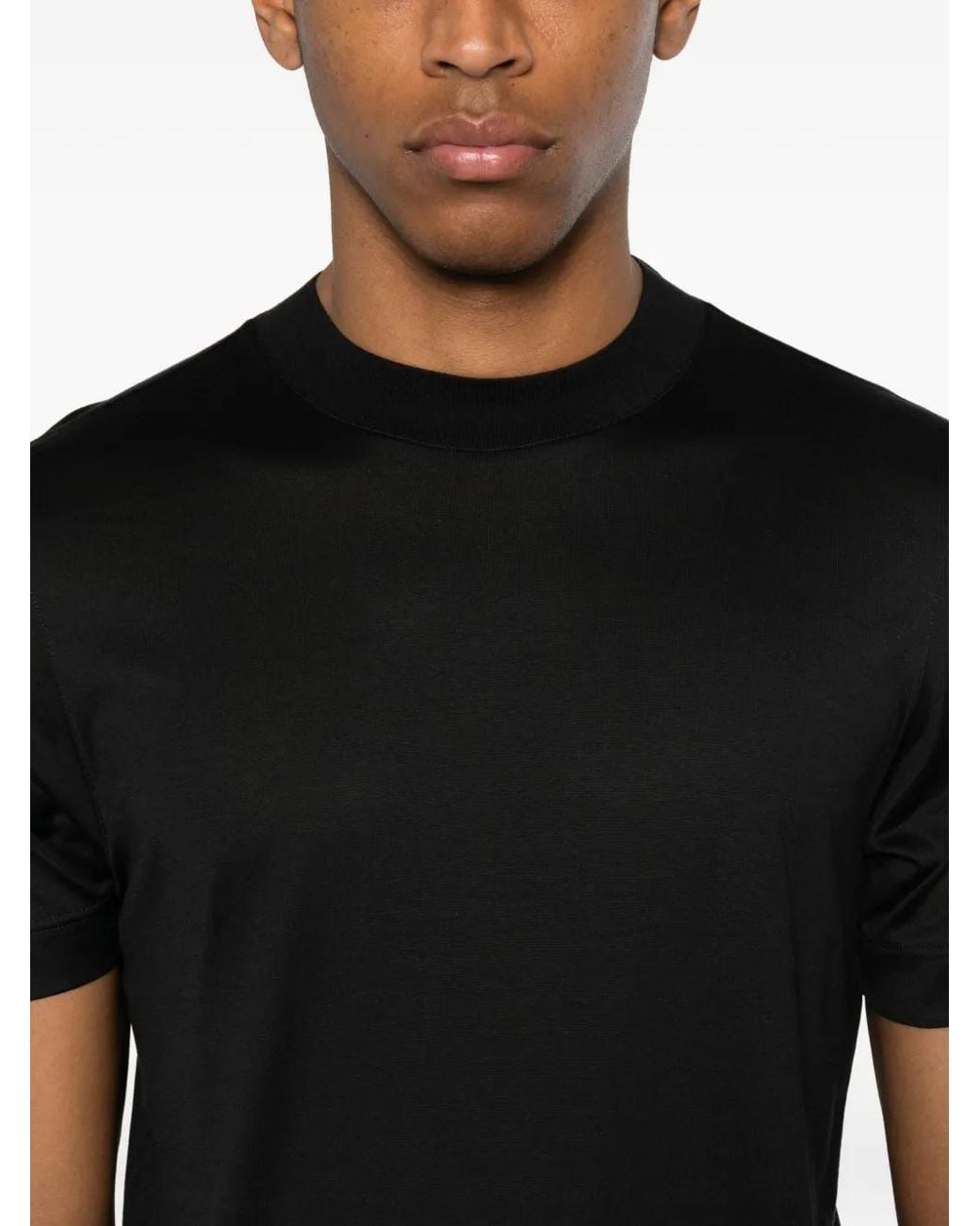 SAPIO Black Crew-Neck T-Shirt for men