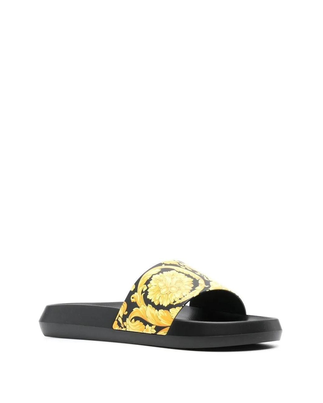 Versace Black Baroque Slides for men