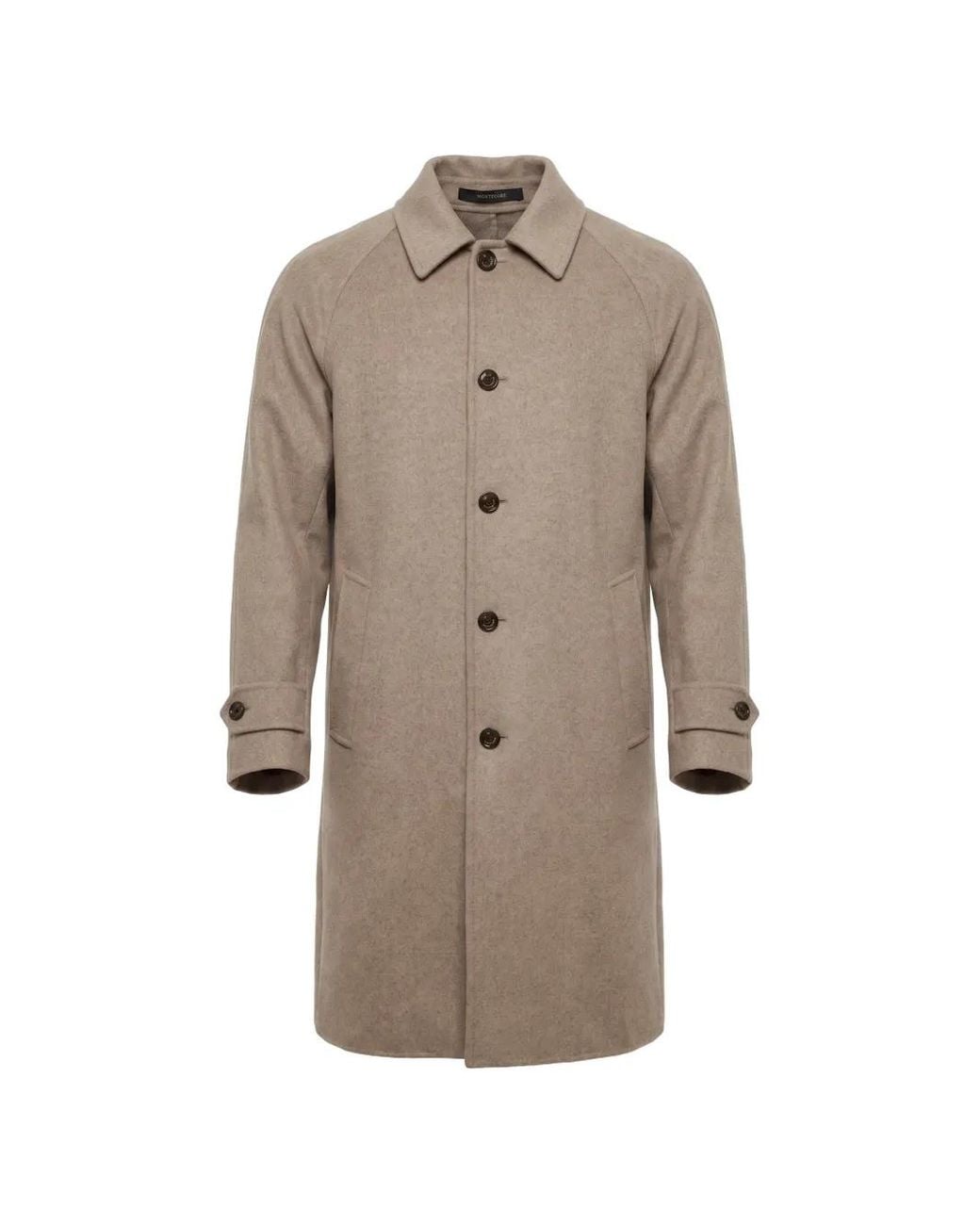Montecore Natural Raglan-Sleeve Button-Up Coat for men