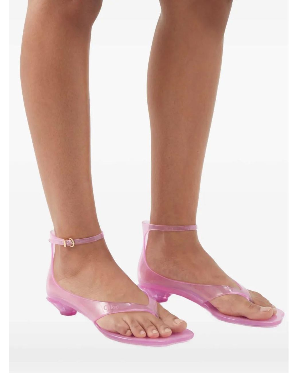 Chloé Pink Jelly Sandals