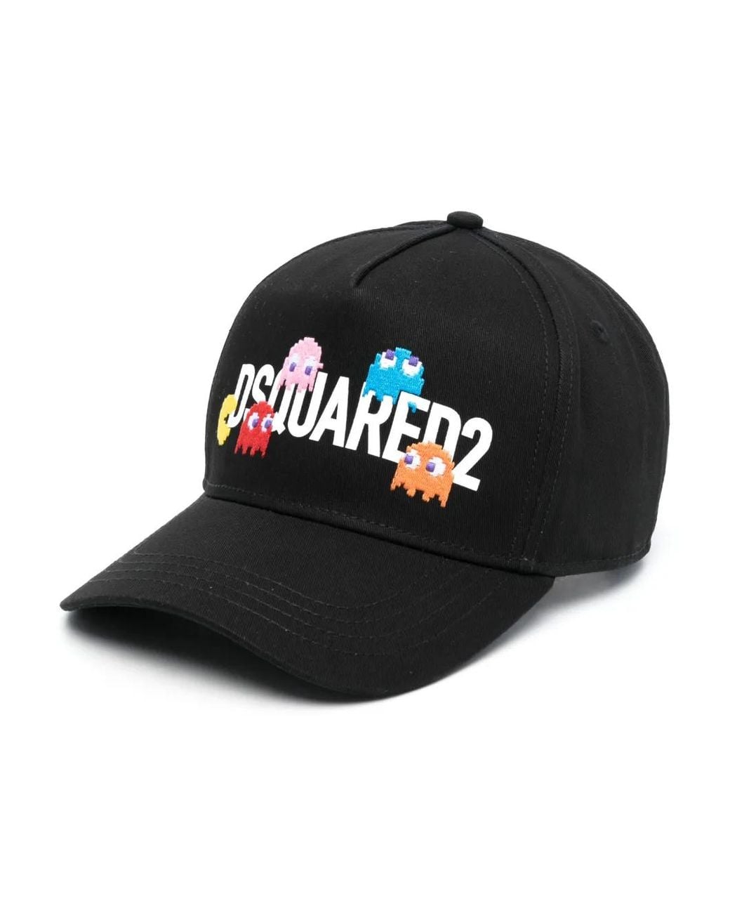 DSquared² Black Logo-Print Cotton Cap for men
