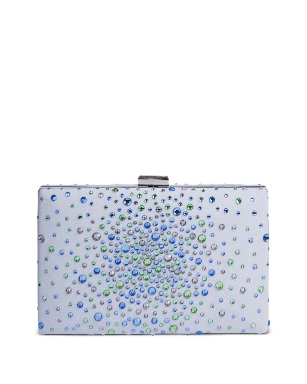 Gemy Maalouf Blue Rhinestone-Embellished Clutch Bag