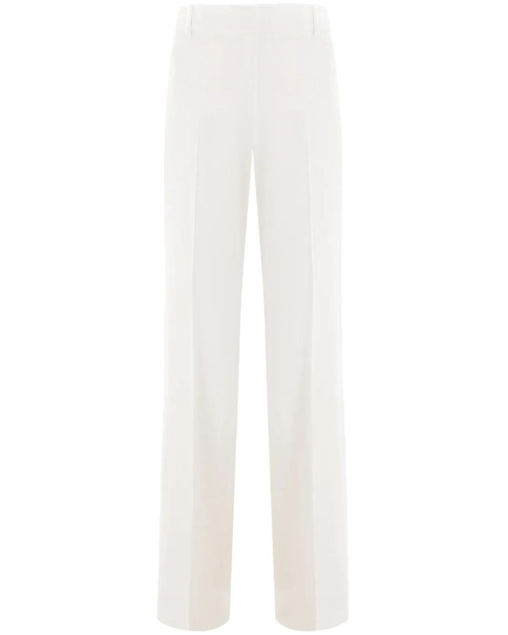 Ermanno Scervino White Crepe Trousers
