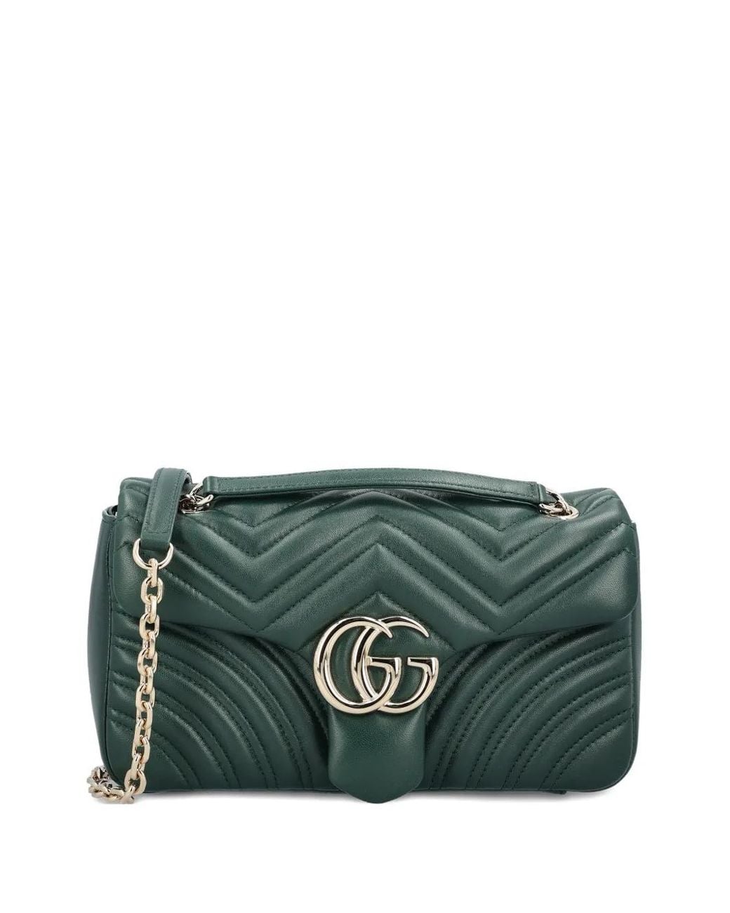Gucci Green Medium Gg Marmont Shoulder Bag