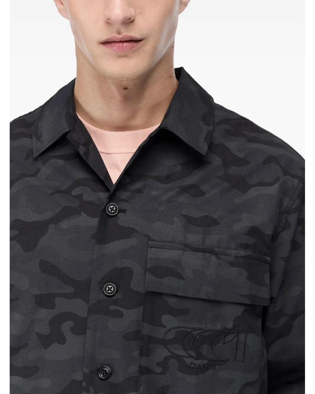 CIARAN Blue Cc1 Street Camo Overshirt