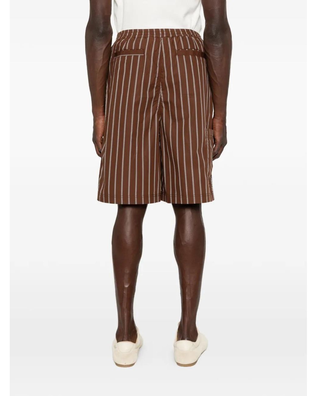 Etudes Studio Brown Comfort Striped Shorts