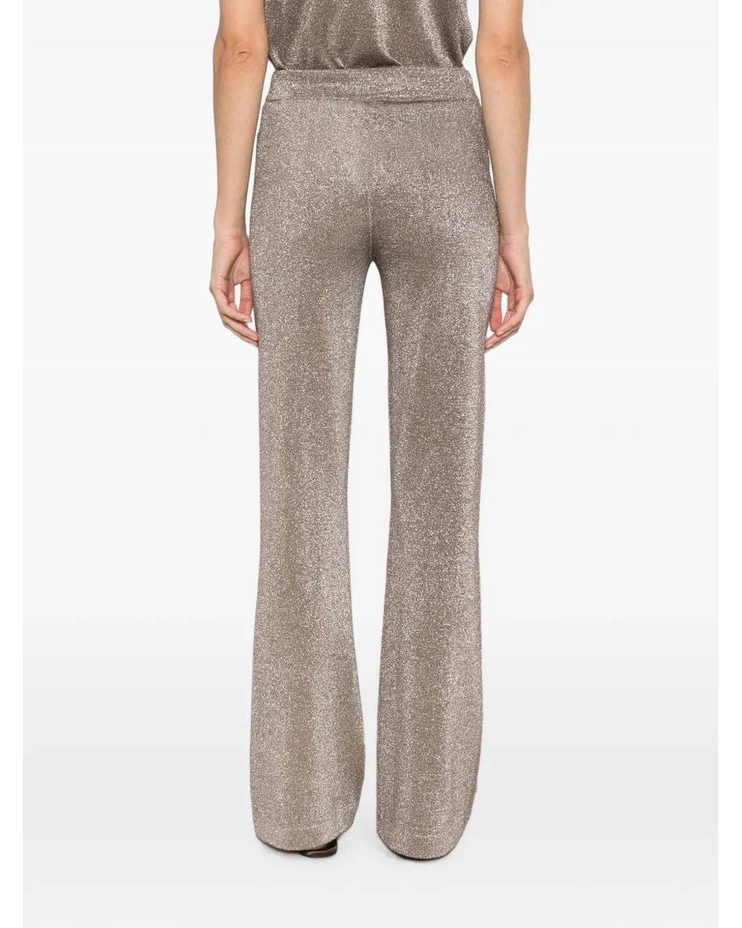 Missoni Gray Lamé Fabric Flare Trousers