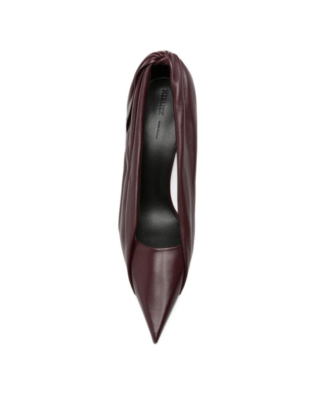 Khaite Brown Eve Draped Leather Pumps