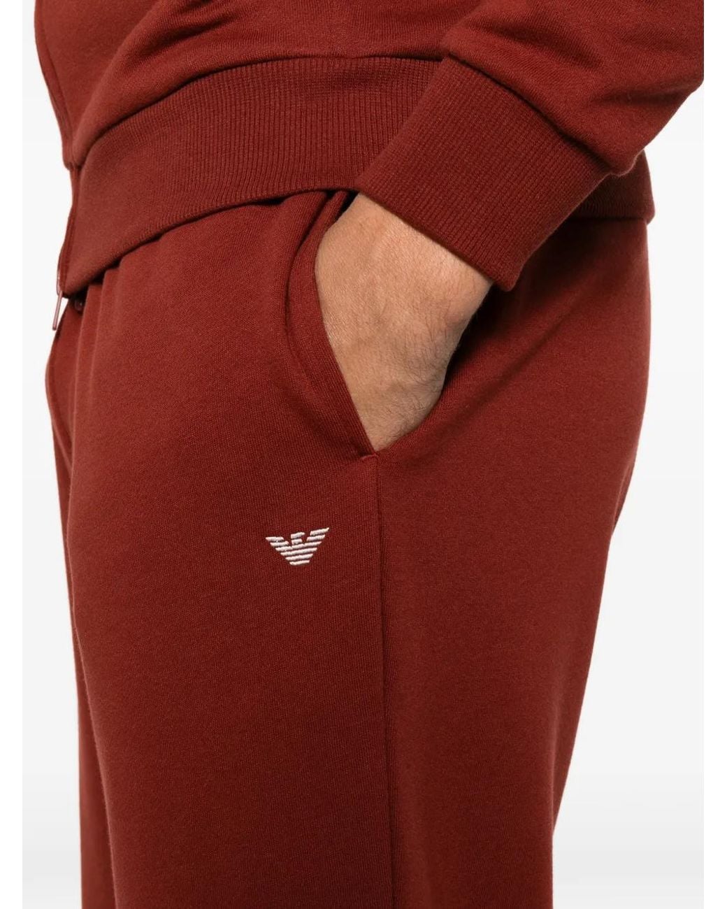 Emporio Armani Logo-Embroidered Zip-Up Tracksuit for men