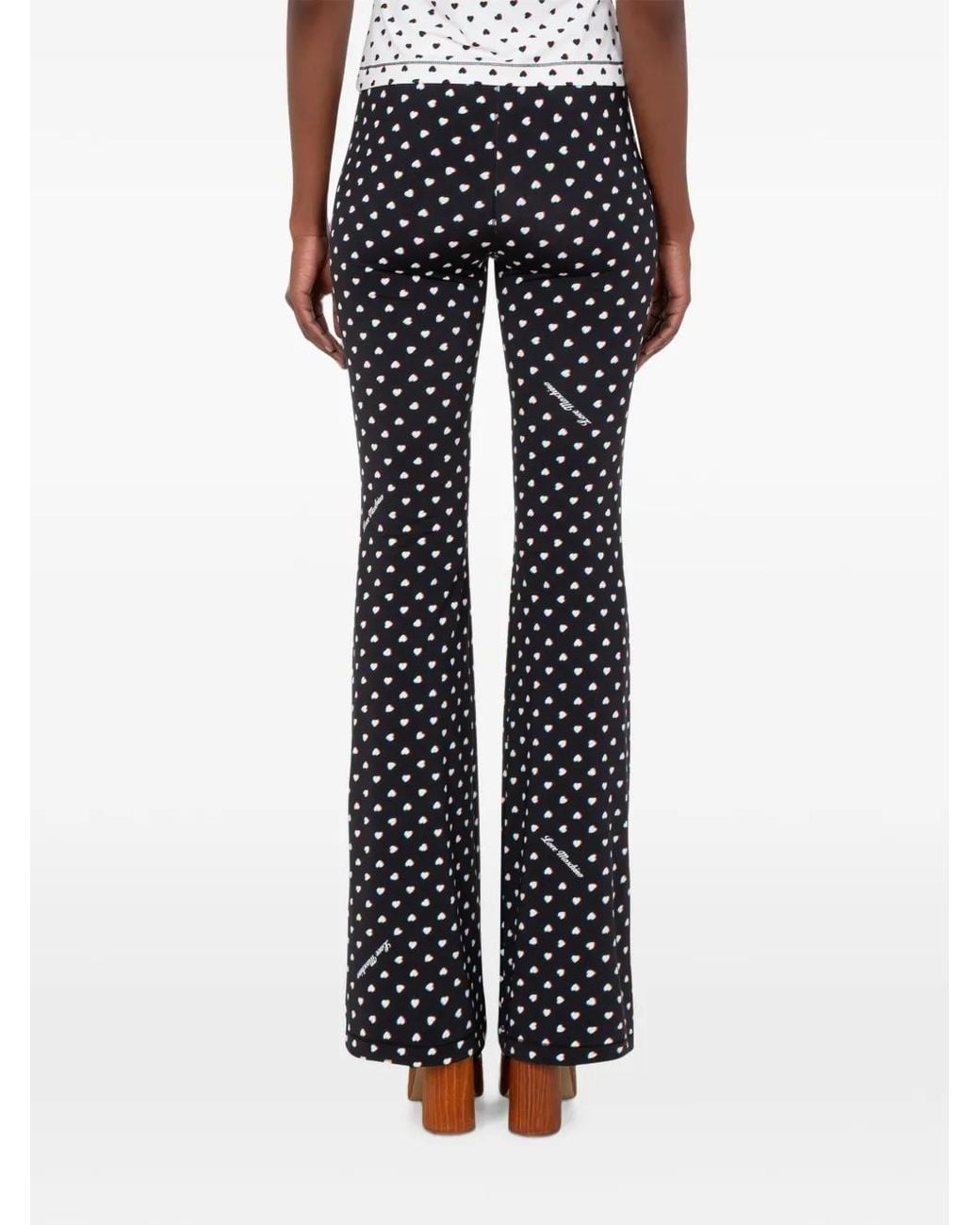 Love Moschino Blue Printed Technical Jersey Pants